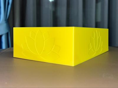 Simple Thai Offering Box with Lotus Flower Design