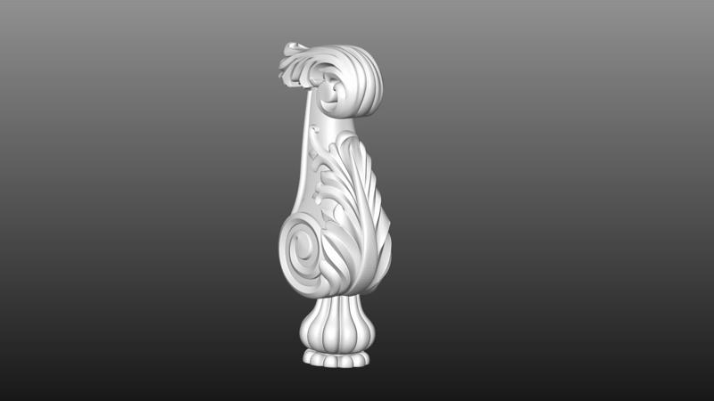 furniture leg 3D cnc