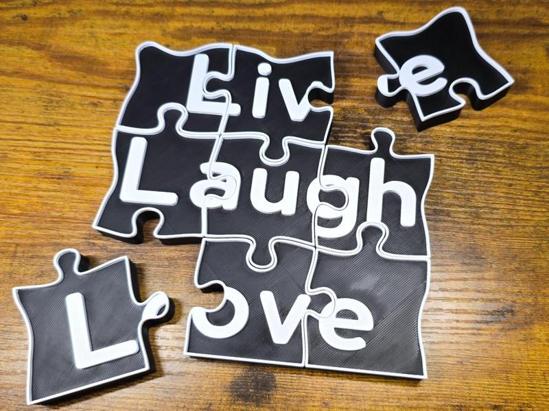 Live Laugh Love Puzzle – Curved Connections
