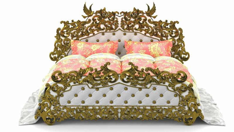 ImmortalDream bed with ornate carvings