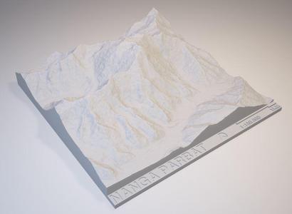 Nanga Parbat 1:100.000 scale model