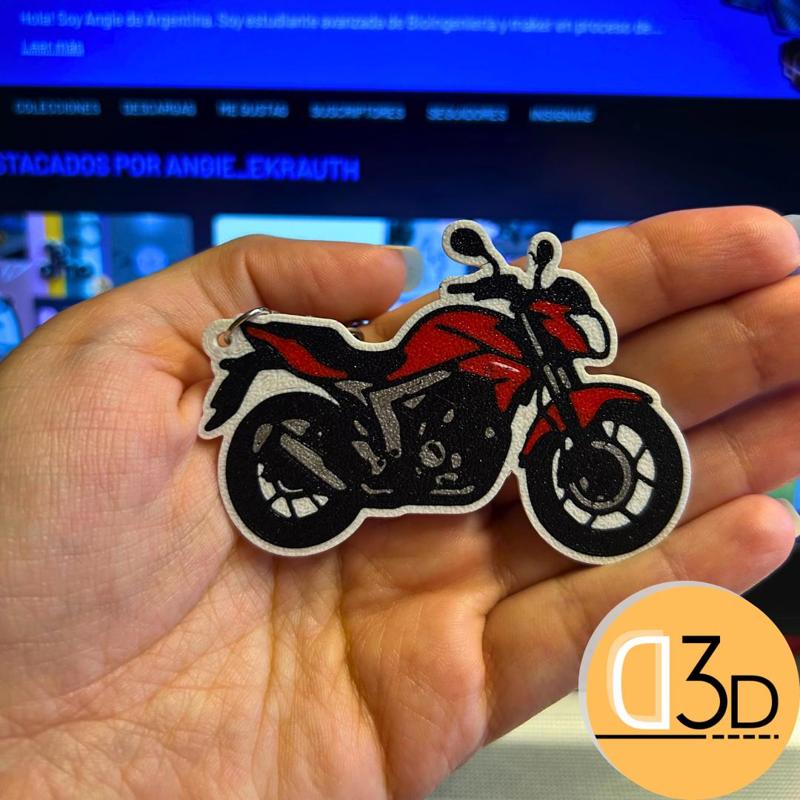 Motorcycle key ring in 4 colors