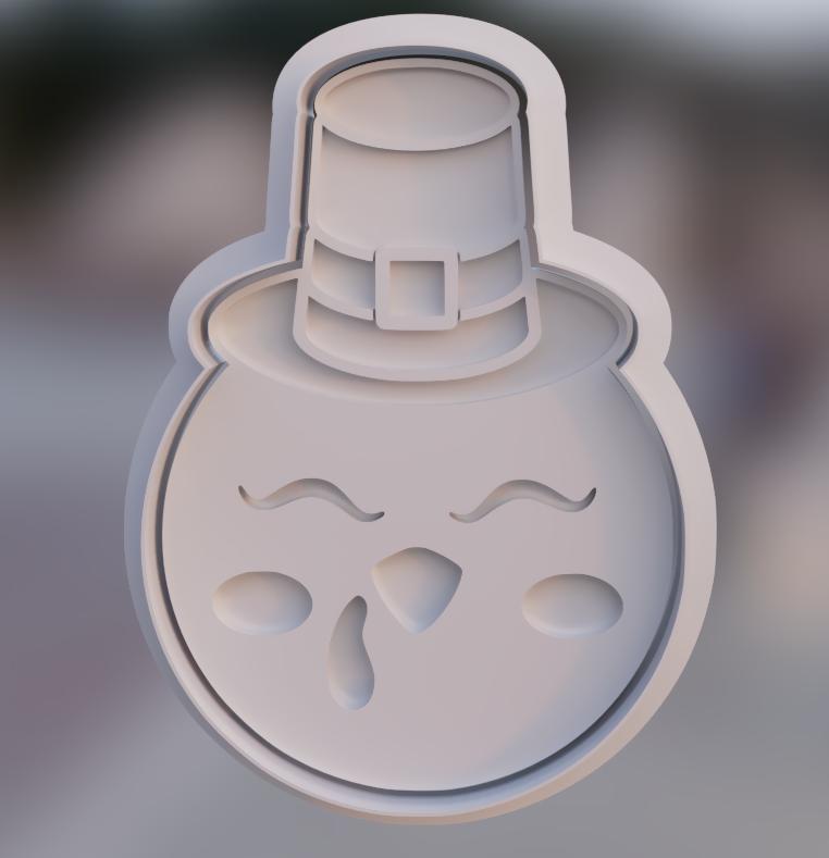 Funny Turkey Face Cookie Cutter and Stamp - Feast with Feathered Fun!