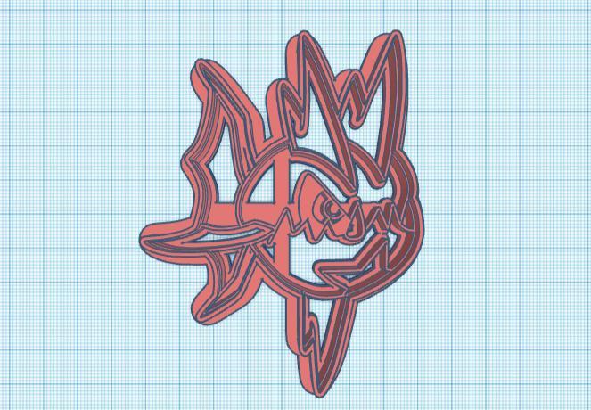 Pokemon: Carvanha Cookie Cutter