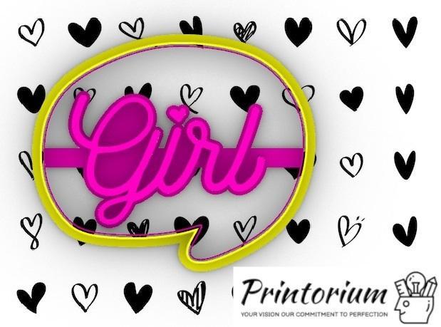 #babyshower "Girl" Announcement Cookie Cutter