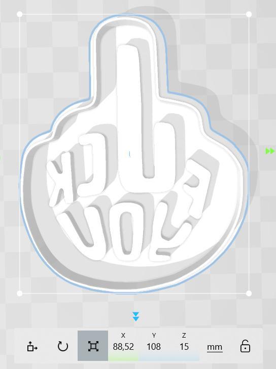 COOKIE CUTTER - MIDDLE FINGER FU - NAUGHTY