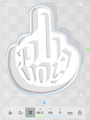 COOKIE CUTTER - MIDDLE FINGER FU - NAUGHTY
