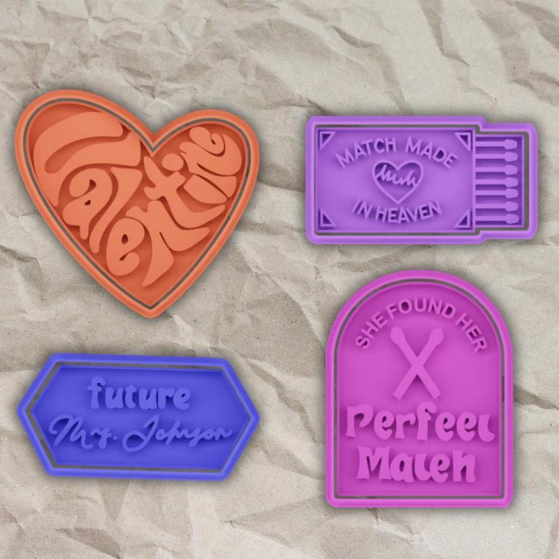 COOKIE CUTTER love and phrases set of 4