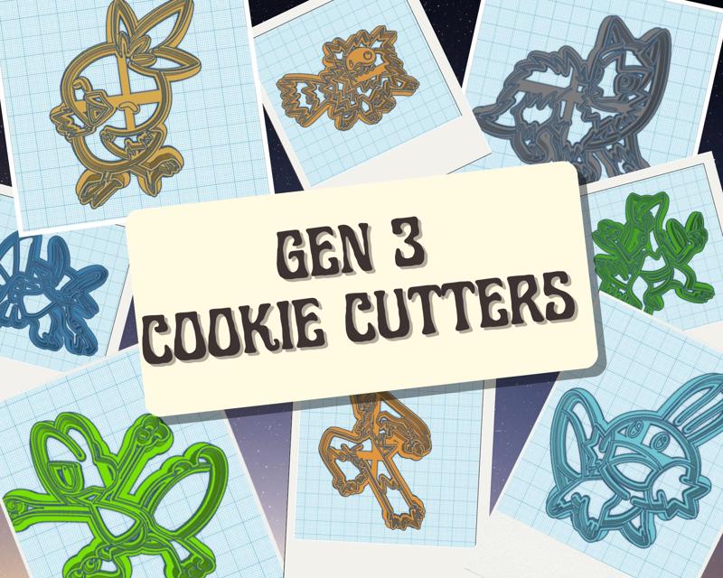 Pokemon: Gen 3 Cookie Cutter Set