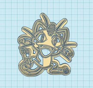 Pokemon: Meowth Cookie Cutter