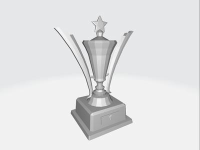 Star Cup Trophy Mario Kart Lowpoly