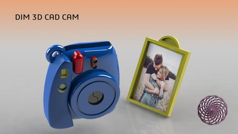 Camarita with picture holder for Instax keychain