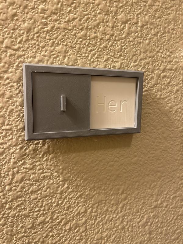 Sliding Sign (Clean/Dirty, Him/Her, Here/Not Here)