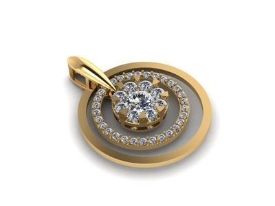 Pendent round diamond