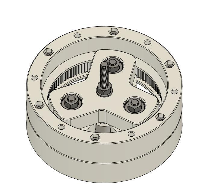 Stackable planetary GT2 belt reducer