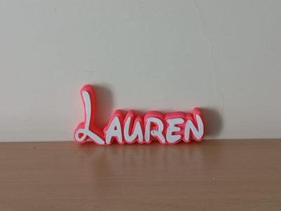 Lauren Disney Name Sign Decorated Room child Birth