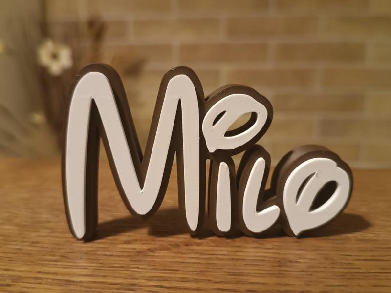 Disney Name Sign Milo Kid Room Wall Decor Tag 