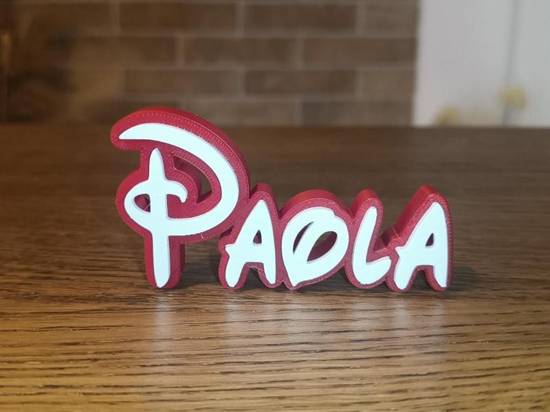 Disney Name Sign Paola Kid Room Wall Decor Tag 