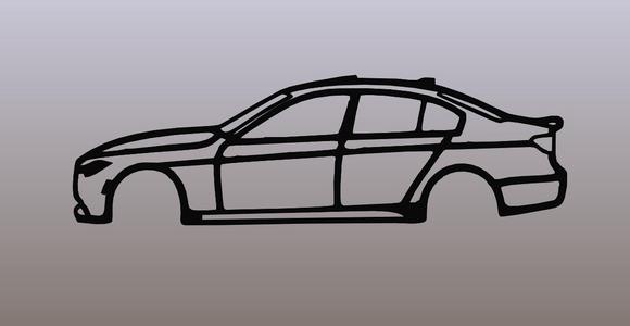 line art Bmw F30 335I, wall art Bmw F30 335I , Bmw F30