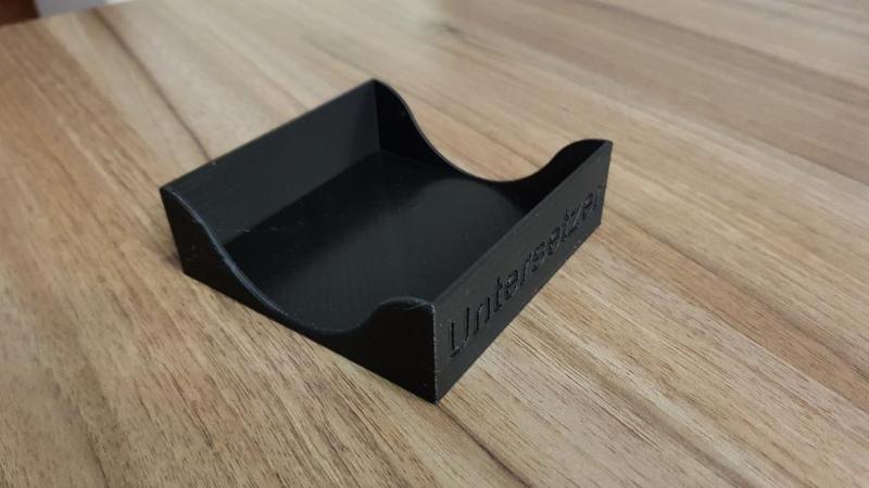 Halter für Olivenholz Untersetzer 9 x 9 cm mit einfachem Eingriff V1