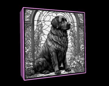 Lightbox Newfoundland Dog lithophane