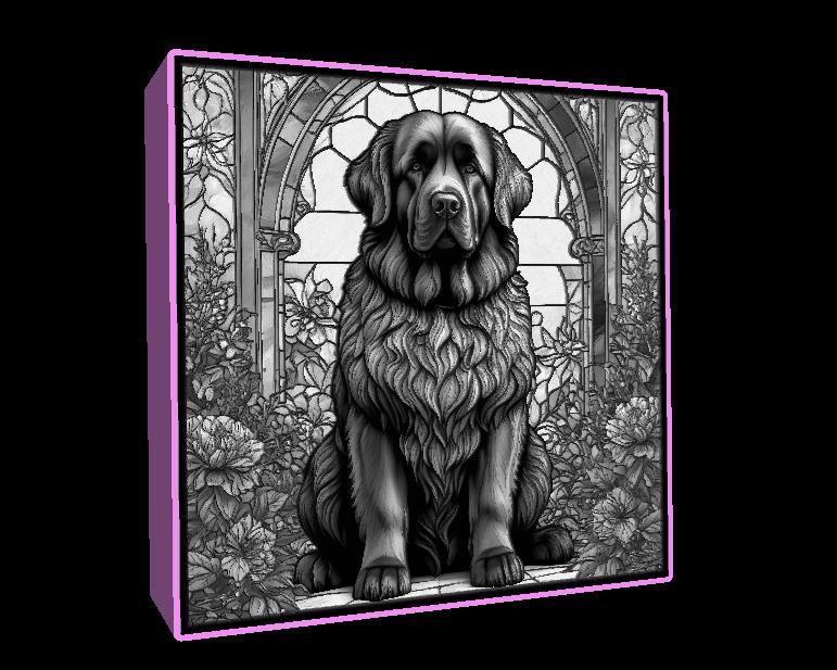 Lightbox Newfoundland Dog lithophane