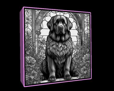 Lightbox Newfoundland Dog lithophane