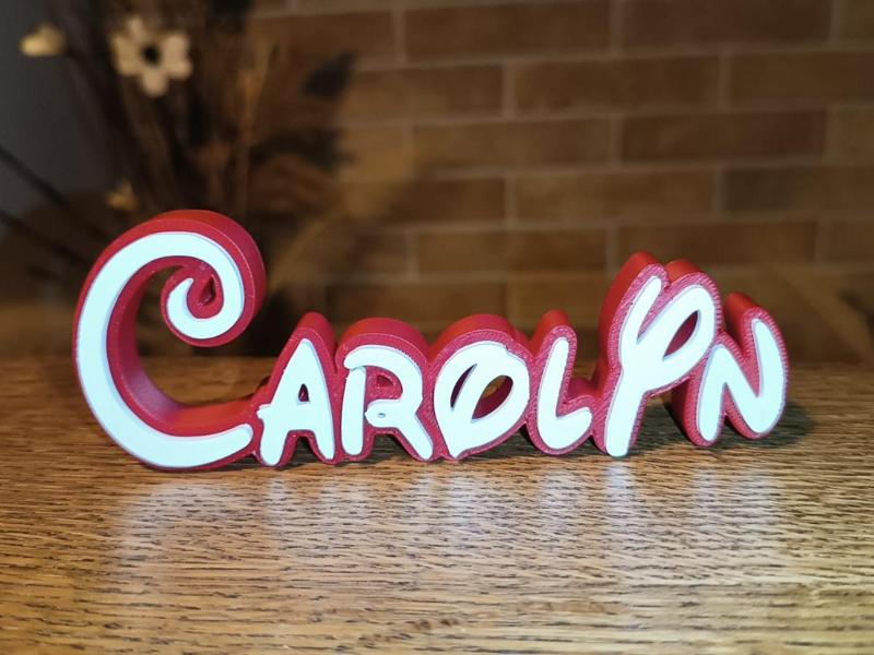 Disney Name Sign Carolyn Kid Room Wall Decor Tag 