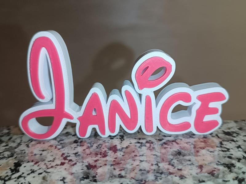 Janice Disney Name Sign Decorated Room child Birth