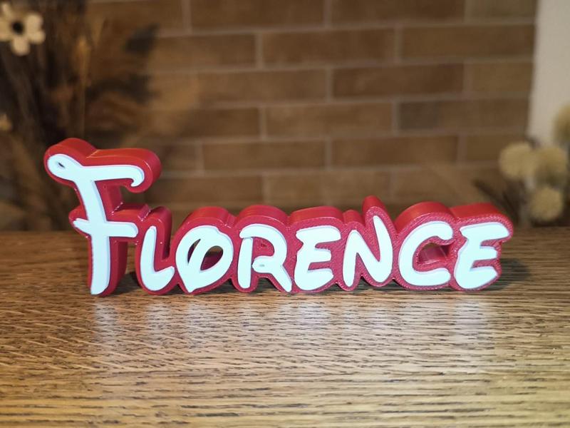 Disney Name Sign Florence Kid Room Wall Decor Tag 