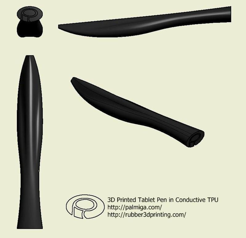 3D printed conductive tablet pen
