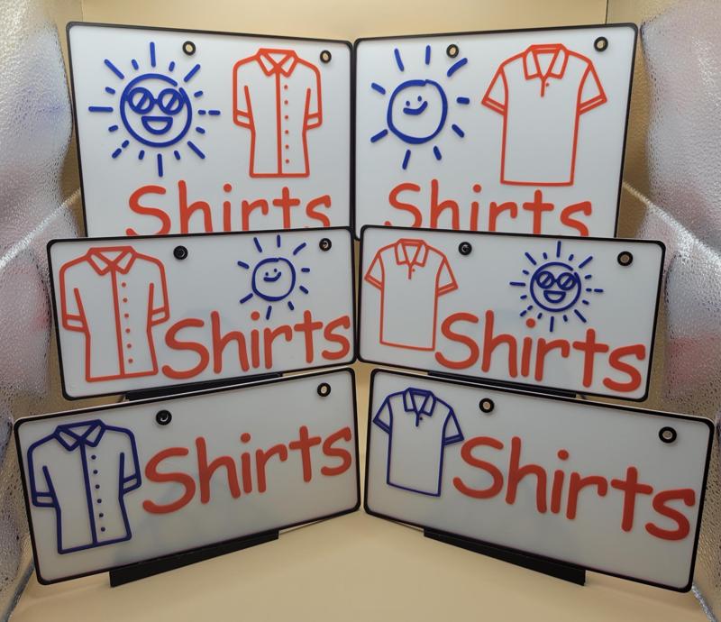 Picture Draw Labels for Kids x 20 Shirts (Learning Aid)