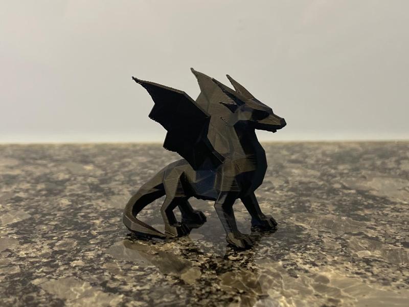 Low Poly Dragon Figurine 