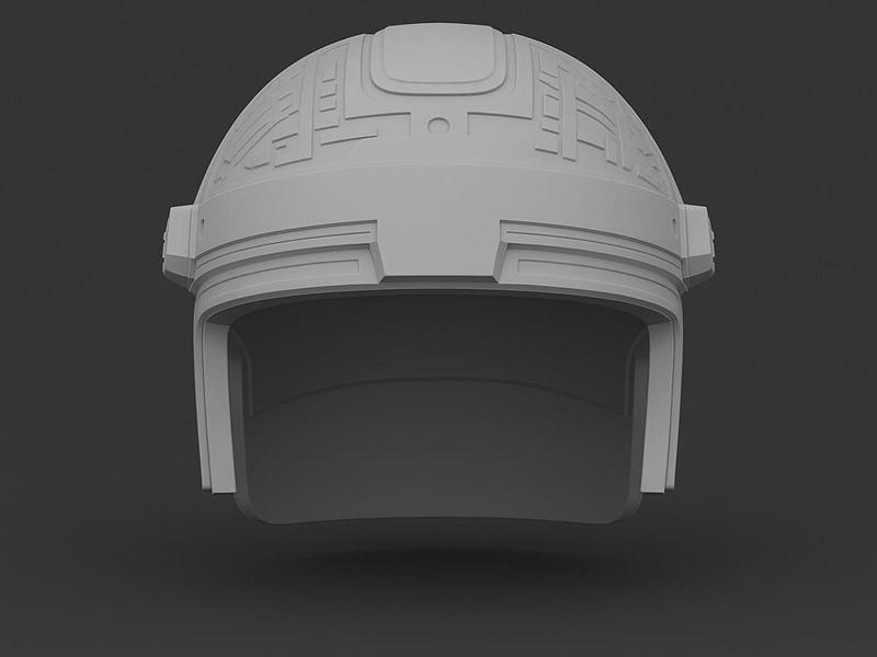 Tron Classic Helmet Low Poly Scaled Small Head