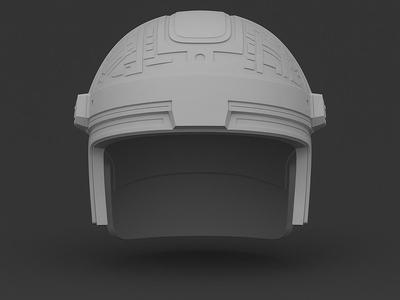 Tron Classic Helmet Low Poly Scaled Small Head