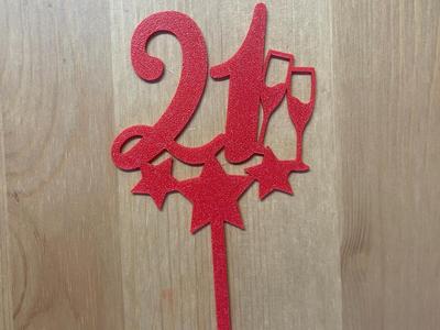 21 Cake Topper