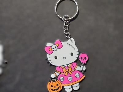 Hello Kitty Halloween keychain two faces