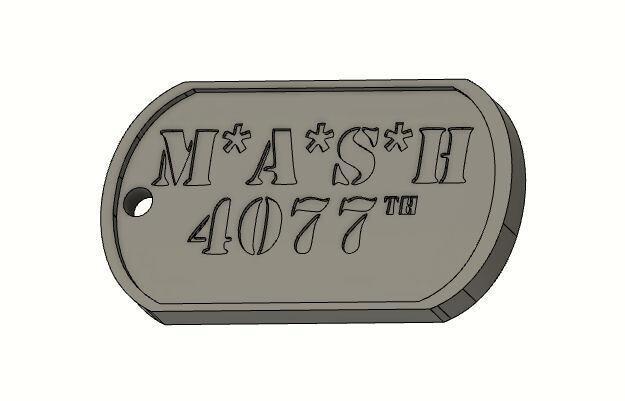 Mash dogtag keychain/Pendant