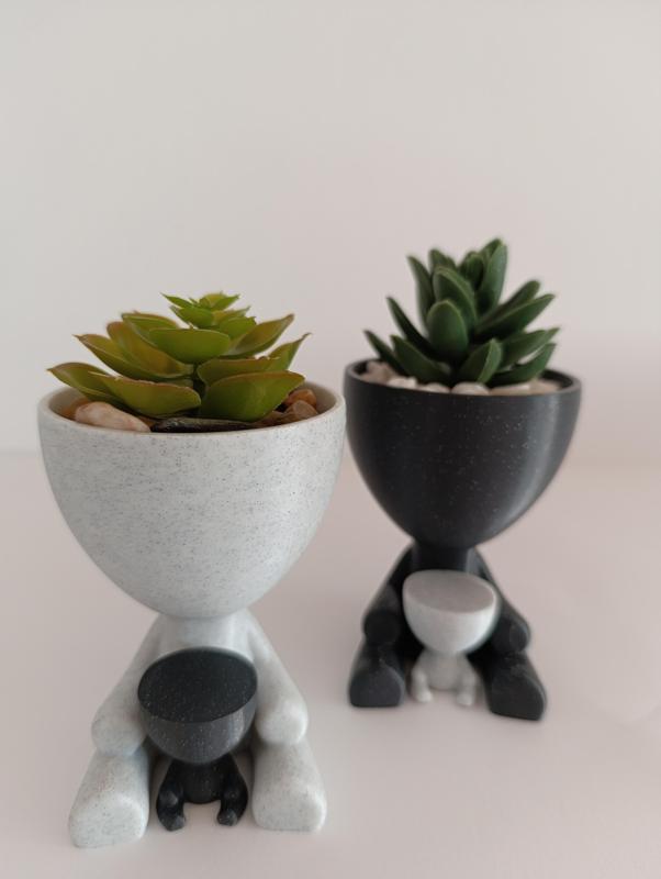 Flowerpot family - Father-Mother-Children - Robert Plant - Home Decoration