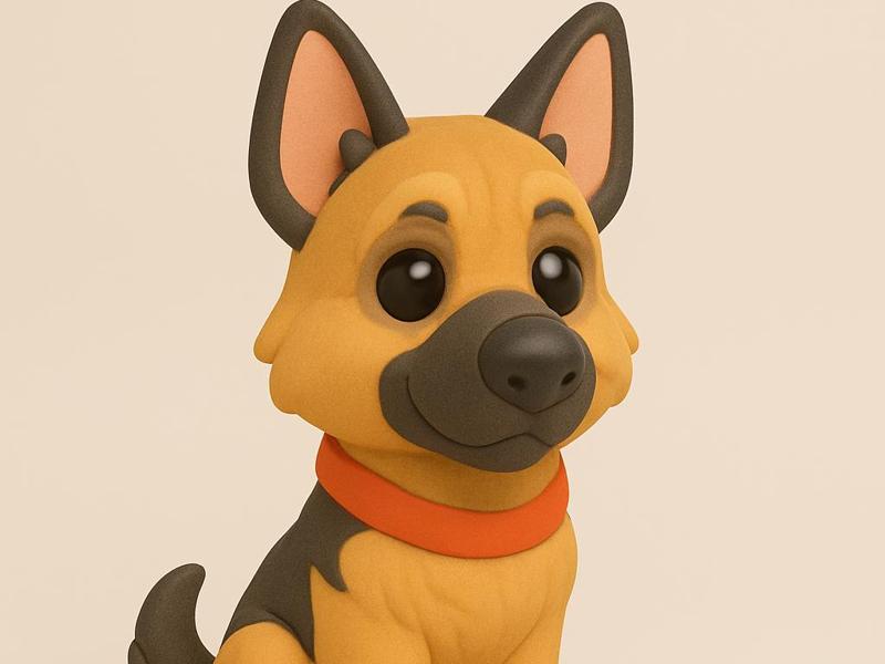 German Sheppard Dog Model