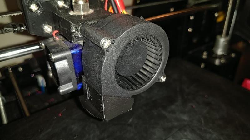 50x25mm Blower nozzle for ANET A8 carriage by toosha  