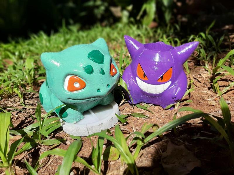 Gengar pokemon flower pot mold
