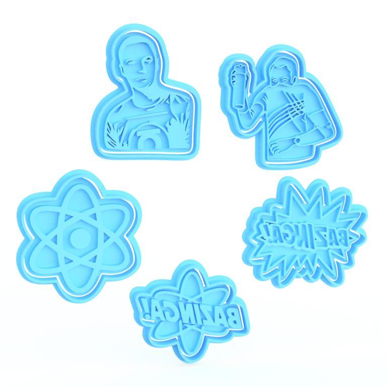 The big bang theory TV series cookie cutter set of 9