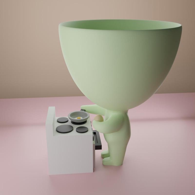 Robert Plant frying an egg