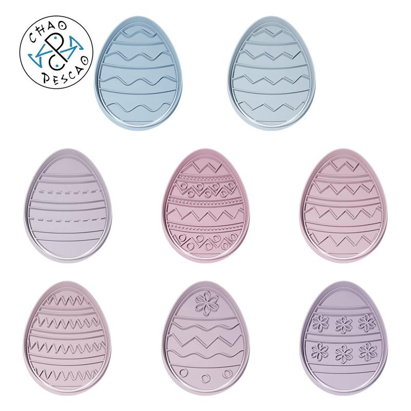 Easter Eggs Collection Set (3) - Cookie Cutter - Fondant - Polymer Clay