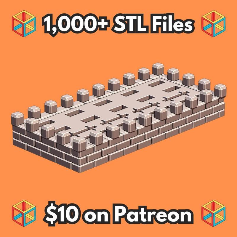 Medieval Fantasy Castle Themed USB SD Card and Micro SD Card Holder Desk Organizer MineeForm FDM 3D Print STL File