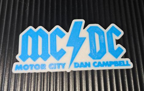 MC-DC Motorcity Dan Campbell Fan Art keychain
