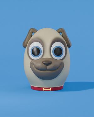 EGG EASTER CONTAINER EGG - Rolly - Puppy Dog Pals