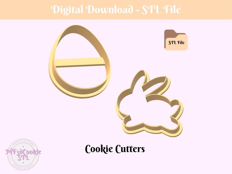 Easter Egg & Bunny Cookie Cutter