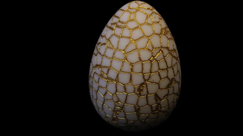 Egg Light Cover: Cracks 3, Cobble Stone